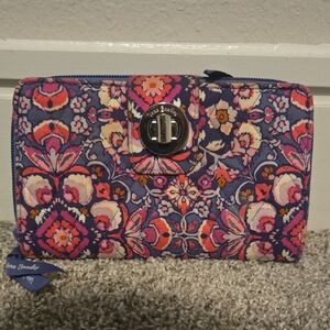 Vera Bradley Floral Wallet in Pink and Purple